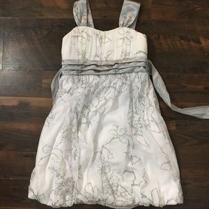 Silver White Glitter Dress